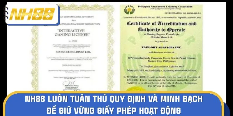 NH88 khẳng định uy tín quốc tế nhờ giấy phép PAGCOR