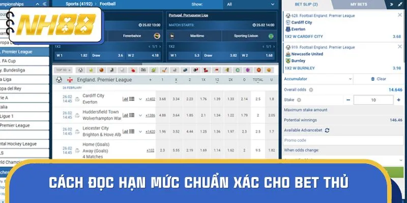 Cách đọc hạn mức chuẩn xác cho bet thủ